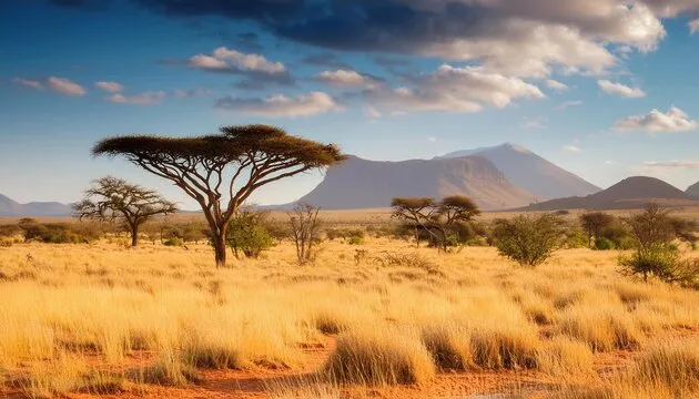 非洲大草原全景 - 四虎 | 人与自然